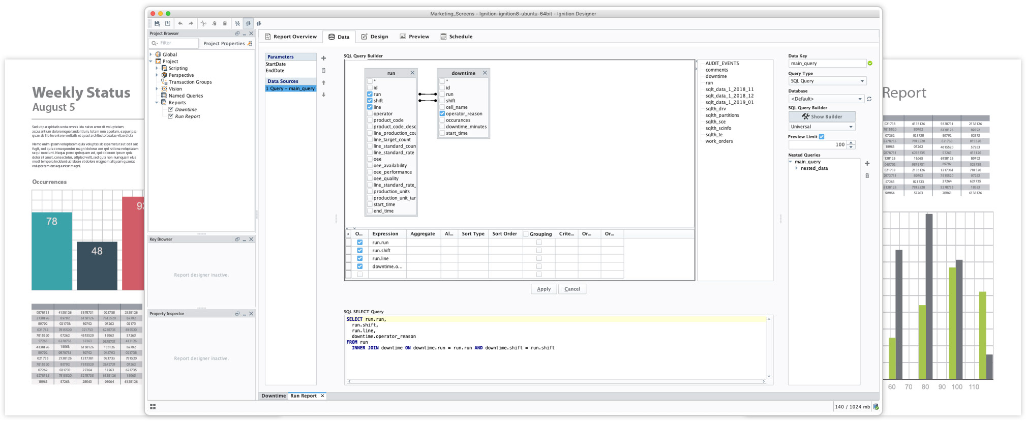 Graphic of SQL query interface